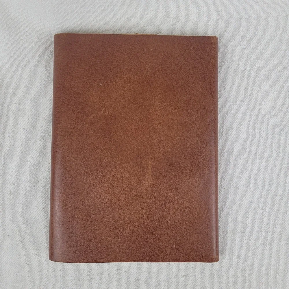 Auburn Tigers Brown Leather Journal Notebook AU Logo Silver Emblem NCAA Fan Gear